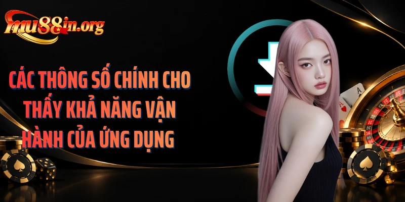 Các thông số chính cho thấy khả năng vận hành của ứng dụng 